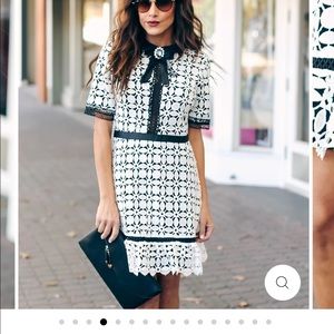 Queen island embellished crochet lace dress